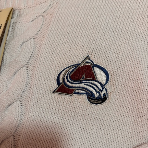 NWT Colorado Avalanche Cable Knit Pullover Crewneck Sweater Size Large - Picture 10 of 11
